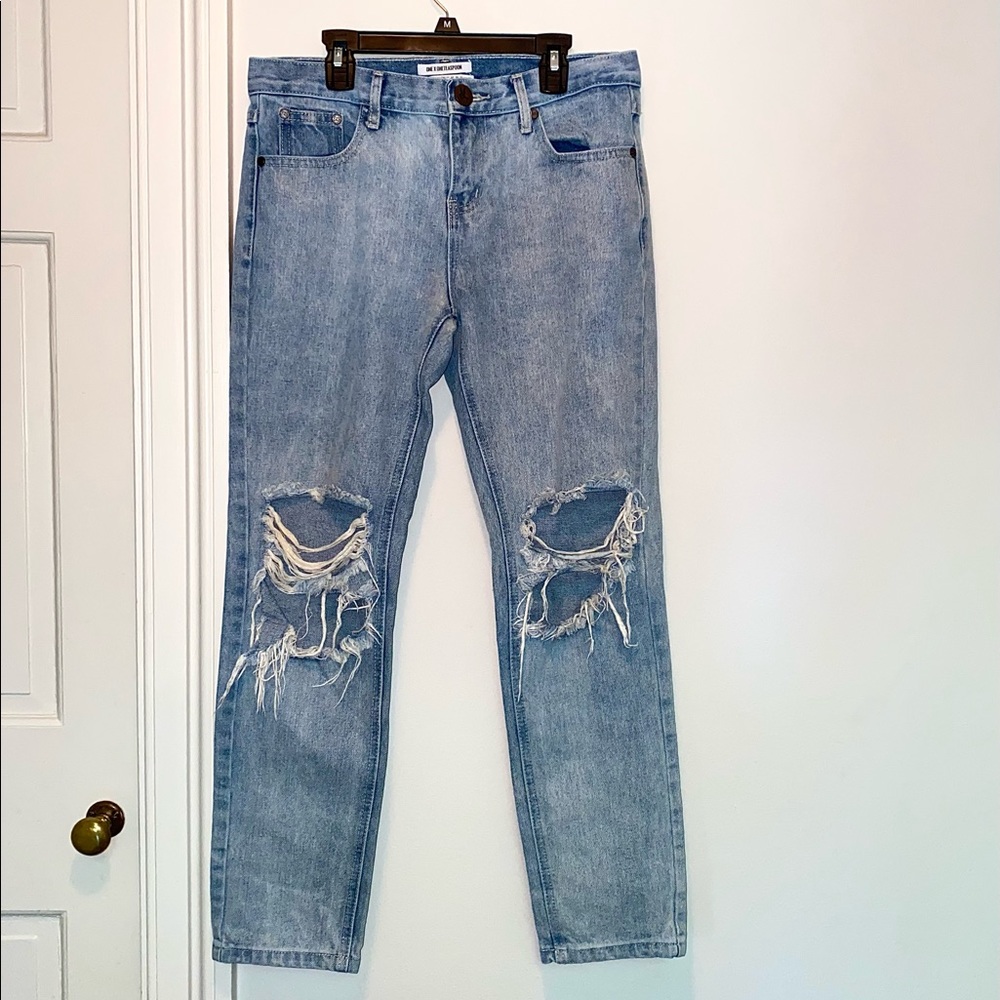 OneTeaspoon Ripped Denim Jeans